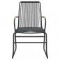 Preview: Gartenstühle 4 Stk. Schwarz 58x59x85,5 cm PVC Rattan