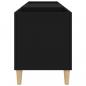 Preview: Plattenschrank Schwarz 121x38x48 cm Holzwerkstoff