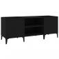 Preview: Plattenschrank Schwarz 121x38x48 cm Holzwerkstoff