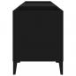 Preview: Plattenschrank Schwarz 121x38x48 cm Holzwerkstoff