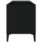 Preview: Plattenschrank Schwarz 84,5x38x48 cm Holzwerkstoff