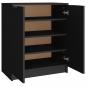 Preview: Schuhschrank Schwarz 59x35x70 cm Holzwerkstoff