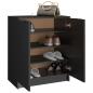 Preview: Schuhschrank Schwarz 59x35x70 cm Holzwerkstoff