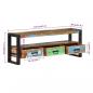 Preview: TV-Schrank 120x30x45 cm Altholz Massiv