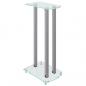 Preview: Lautsprecher-Ständer 2 Stk. Silbern Hartglas 3 Säulen