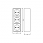 Preview: Busch-Jaeger 2300-03 EAP SCHUKO Steckdose, Busch-Duro 2000 AP, 3-fach, weiß (2CKA002056A0018)