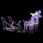 Preview: Rentiere Schlitten Weihnachtsdekoration 320 LEDs Acryl