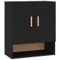 Preview: Wandschrank Schwarz 60x31x70 cm Holzwerkstoff