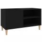 Preview: Plattenschrank Schwarz 84,5x38x48 cm Holzwerkstoff