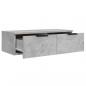 Preview: Wandschrank Betongrau 68x30x20 cm Holzwerkstoff