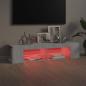 Preview: TV-Schrank mit LED-Leuchten Grau Sonoma 135x39x30 cm