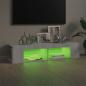 Preview: TV-Schrank mit LED-Leuchten Grau Sonoma 135x39x30 cm