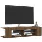 Preview: TV-Schrank mit LED-Leuchten Braun Eichen-Optik 135x39x30 cm