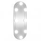 Preview: Wandspiegel mit LED-Leuchten 15x40 cm Glas Oval