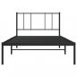 Preview: Bettgestell mit Kopfteil Metall Schwarz 90x200 cm