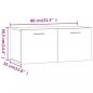 Preview: Wandschrank Betongrau 80x35x36,5 cm Holzwerkstoff