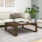 Preview: ARDEBO.de - Couchtisch Braun Eiche 100x100x35 cm Holzwerkstoff