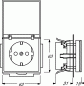 Preview: Busch-Jaeger 20 EUKB-81 SCHUKO Steckdosen-Einsatz mit Klappdeckel und erhöhtem Berührungsschutz, Carat, anthrazit (2CKA002018A1517)