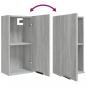 Preview: Wand-Badschrank Grau Sonoma 32x20x67 cm