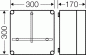 Preview: Hensel Mi 2200 Zählergehäuse 300x300x170 mm außen, Einbautiefe 146 mm