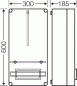 Preview: Hensel Mi 2420 Zählergehäuse 300x600x185 mm außen mit Klappdeckel, Einbautiefe 146 mm