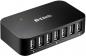 Preview: D-Link 7-Port USB 2.0 Hub, Schnellladeanschluss (DUB-H7)