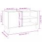 Preview: Plattenschrank Betongrau 84,5x38x48 cm Holzwerkstoff