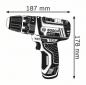 Preview: Bosch GSB 12V-15 Professional, Akku-Schlagbohrschrauber mit 2x 2,0Ah-Li-Ion-Akku, Softbag (06019B690H)