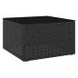 Preview: 2-tlg. Garten-Lounge-Set mit Kissen Schwarz Poly Rattan