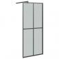 Preview: Duschwand für Walk-in Dusche 80x195 cm Dunkles Sicherheitsglas 