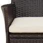 Preview: 5-tlg. Garten-Essgruppe mit Kissen Braun Poly Rattan