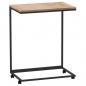 Preview: Beistelltisch mit Rollen Schwarz 55x35x70 cm Holzwerkstoff