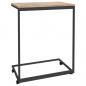 Preview: Beistelltisch mit Rollen Schwarz 55x35x70 cm Holzwerkstoff