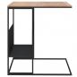 Preview: Beistelltisch Schwarz 55x36x59,5 cm Holzwerkstoff