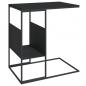 Preview: Beistelltisch Schwarz 55x36x59,5 cm Holzwerkstoff