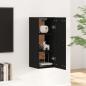 Preview: Wandschrank Schwarz 35x34x90 cm Holzwerkstoff