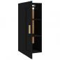 Preview: Wandschrank Schwarz 35x34x90 cm Holzwerkstoff