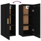 Preview: Wandschrank Schwarz 35x34x90 cm Holzwerkstoff