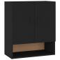 Preview: Wandschrank Schwarz 60x31x70 cm Holzwerkstoff