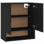 Preview: Wandschrank Schwarz 60x31x70 cm Holzwerkstoff