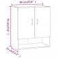 Preview: Wandschrank Schwarz 60x31x70 cm Holzwerkstoff