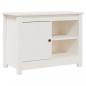 Preview: TV-Schrank Weiß 70x36,5x52 cm Massivholz Kiefer