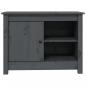 Preview: TV-Schrank Grau 70x36,5x52 cm Massivholz Kiefer