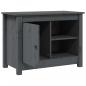 Preview: TV-Schrank Grau 70x36,5x52 cm Massivholz Kiefer