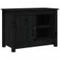 Preview: TV-Schrank Schwarz 70x36,5x52 cm Massivholz Kiefer