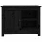 Preview: TV-Schrank Schwarz 70x36,5x52 cm Massivholz Kiefer