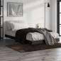 Preview: Bettgestell Schwarz 90x200 cm Holzwerkstoff