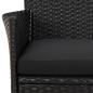 Preview: 5-tlg. Garten-Essgruppe mit Kissen Schwarz Poly Rattan