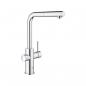 Preview: GROHE Blue Home Starter Kit, L-Auslauf, herausziehbarer Mousseurauslauf, bis 150° schwenkbar, chrom (31539000)