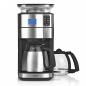 Preview: ARDEBO.de BEEM Fresh-Aroma-Perfect II Duo Filter-Kaffeemaschine mit Mahlwerk, 1000W, 125ml, mit Glas- und Isolierkanne, schwarz/Edelstahl (05192)